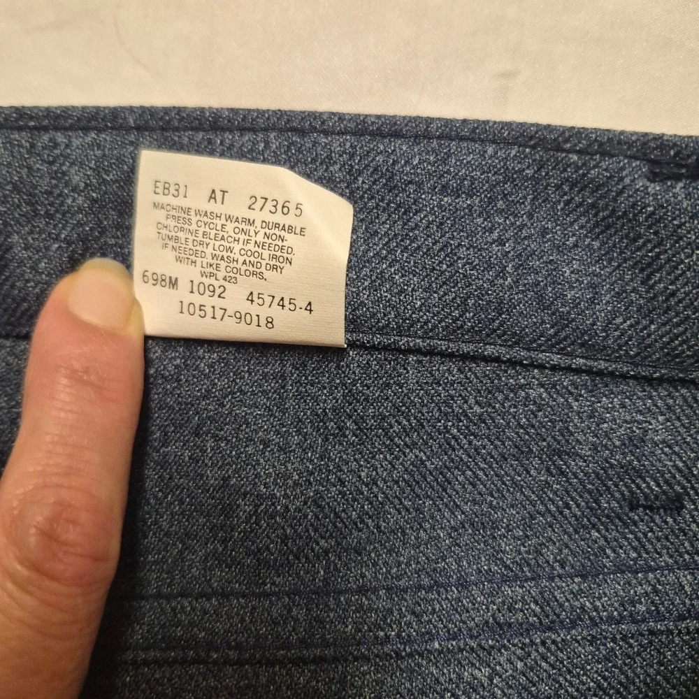 Vintage Levis 517 Sta-Prest Action Slacks Mens 32x29 Blue Gold Tab Made in USA